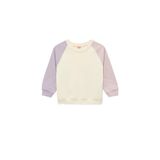 Koton Kız Bebek Bisiklet Yaka Uzun Kollu Şardonlu Pamuklu Sweatshirt, Ekru, 18-24 Ay