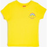 Koton Kız Bebek Desenli T-Shirt - 12 - 18 Ay - Sarı