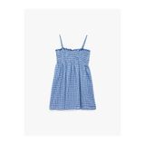 Koton Kız Bebek Elbise 6SMG80010AK MAVİ EKOSELİ