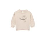Koton Kız Bebek Şardonlu Uzun Kollu Bisiklet Yaka Nakışlı Pamuklu Sweatshirt, Gül, 18-24 Ay