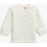 Koton Kız Bebek Sweatshirt Ekru 3SMG10027AK - 9 - 12 Ay