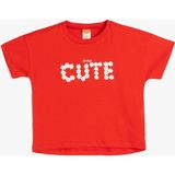 Koton Kız Bebek T-Shirt - Kırmızı - 24 - 36 Ay