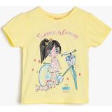 Koton Kız Bebek Yazılı Baskılı T-Shirt - 9 - 12 Ay - Sarı