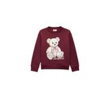 Koton Kız Çocuk Ayıcık Baskılı Uzun Kollu Bisiklet Yaka Sweatshirt, 9-10 Yaş