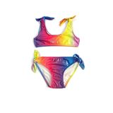 Koton Kız Çocuk Bikini Takımı Parlak Çok Renkli 2 Parça, Pembe Desenli, 3-4 Yaş