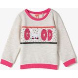 Koton Kız Çocuk Bisiklet Yaka Baskılı Sweatshirt - 3 - 6 Ay - Ekru