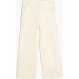 Koton Kız Çocuk Chino Pantolon 6 - 7 Yaş Normal Bel Geniş Paça Klasik Beyaz Model