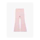 Koton Kız Çocuk Kanvas Pantolon 6SKG40058AK PEMBE EKOSE