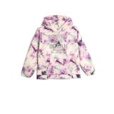Koton Kız Çocuk Kapşonlu Sweatshirt Batik Desenli Simli Baskı Detaylı Uzun Kollu, Pembe Desenli, 6/7 Yaş
