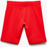 Koton Kız Çocuk Kırmızı Pamuklu Basic Kısa Tayt Slim Fit Normal Bel Tasarımıyla Günlük - 5 - 6 Yaş
