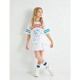 Koton Kız Çocuk Lola Bunny Lisanslı Pamuklu Kısa Kollu Spor Tişört Ekru Renk 5 - 6 Yaş