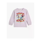 Koton Kız Çocuk Mickey Mouse Ve Daisy Duck Sweatshirt Lisanslı Uzun Kollu Bisiklet Yaka Şardonlu