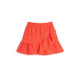 Koton Kız Çocuk Mini Etek Fırfırlı Katlı Beli Lastikli Puantiyeli, Kırmızı Desenli (4D0), 5-6 Yaş