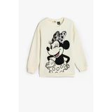 Koton Kız Çocuk Minnie Mouse Sweatshirt Lisanslı Pullu Payetli Uzun Kollu Bisiklet Yaka Şardonlu