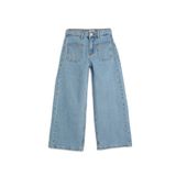 Koton Kız Çocuk Normal Bel Cep Detaylı Geniş Paça Wide Leg Pantolon, İndigo, 7/8 Yaş