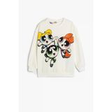 Koton Kız Çocuk Powerpuff Girls Sweatshirt Lisanslı Uzun Kollu Bisiklet Yaka Şardonlu