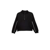 Koton Kız Çocuk Şardonlu Uzun Kollu Dik Yaka Yarım Fermuarlı Sweatshirt, 6-7 Yaş
