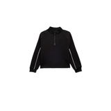 Koton Kız Çocuk Şardonlu Uzun Kollu Dik Yaka Yarım Fermuarlı Sweatshirt, 9-10 Yaş