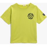 Koton Kız Çocuk Slogan Baskılı Tişört Kısa Kollu - 5 - 6 Yaş - Yeşil