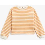 Koton Kız Çocuk Sweatshirt Beyaz - Turuncu 3SKG10324AK - 4 - 5 Yaş
