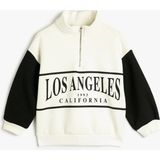 Koton Kız Çocuk Sweatshirt Ekru 4WKG10290AK - 6 - 8 Yaş