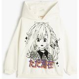 Koton Kız Çocuk Sweatshirt Ekru Kolsuz Bisiklet Yaka Düz Renk 4 - 5 Yaş İçin Rahat Tasarım