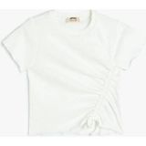 Koton Kız Çocuk T-Shirt - Ekru