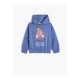 Koton Kız Çocuk Uzun Kollu Bisiklet Yaka Baskı Detaylı Sweatshirt