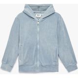 Koton Kız Çocuk Uzun Kollu Kapşonlu Polar Sweatshirt Mavi Regular Fit Özellikli - 6 - 7 Yaş