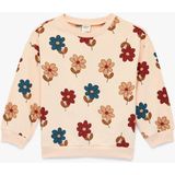 Koton Kız Çocuk Uzun Kollu Pamuklu Çiçekli Sweatshirt Pembe Renkli Rahat Tasarım - 24 - 36 Ay
