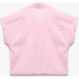 Koton Klasik Yaka Kolsuz Pamuklu Poplin Gömlek - Pembe - 34