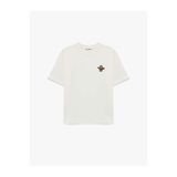 Koton Koala Nakışlı Pamuklu Ekru Kadın T-Shirt 6SAL10104IK