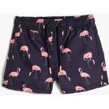 Koton Koton Erkek Çocuk Flamingo Baskılı Beli Bağlamalı Deniz Şortu 3SKB00037BW - 5 - 6 Yaş - Pembe