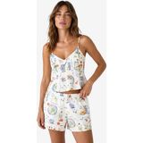 Koton Koton x Şahika Ercümen - Pamuklu Amalfi Temalı Meyve Baskılı Ince Askılı Peplum Bluz - Mavi - 40