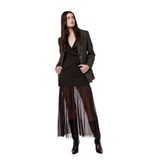 Koton Koton X Şahika Ercümen - Slim Fit Tül Detaylı Midi Etek