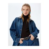 Koton Koyu Indigo Kadın Ceket 5WAL50022MD