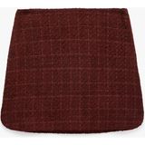 Koton Koyun Yünü Karışımlı A Kesim Tüvit Mini Etek - Bordo - 36