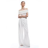 Koton Krep Kumaş Drape Detaylı Straplez Bluz