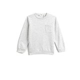 Koton KRM Erkek Çocuk Basic Uzun Kollu Bisiklet Yaka Açık Gri Sweatshirt