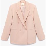 Koton Kruvaze Uzun Kollu Oversize Blazer Ceket - Pembe - 36