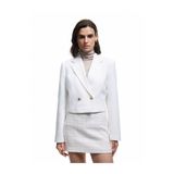 Koton Kruvaze Uzun Kollu Tüvit Crop Blazer Ceket