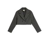 Koton Kruvaze Yaka Uzun Kollu Düğme Detaylı Crop Blazer Ceket