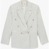 Koton Kruvaze Yaka Uzun Kollu Metal Düğme Detaylı Blazer Ceket - 34 - Beyaz