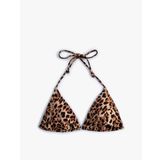Koton Leopar Bikini Üstü Üçgen İpli