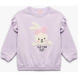 Koton Lila Kız Bebek Sweatshirt 6WMG10015AK - 4 - 5 Yaş
