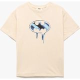 Koton Lisanslı Batman Baskılı Kısa Kollu Bisiklet Yaka Pamuklu Tişört - Ekru - 9 - 10 Yaş