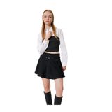Koton Mini Pileli Etek Kemer Detaylı Standart Bel Slim Fit Viskon Karışımlı