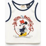 Koton Minnie Mouse Lisanslı Baskılı Kaşkorse Kolsuz Crop Atlet - 13 - 14 Yaş - Ekru