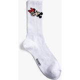 Koton Minnie Mouse Soket Çorap Lisanslı Baskılı - Standart - Beyaz