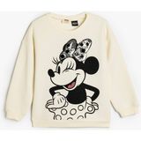 Koton Minnie Mouse Sweatshirt Kız Çocuk İçin Ekru Renkli Pullu Payetli Uzun Kollu Tasarım - 11 - 12 Yaş